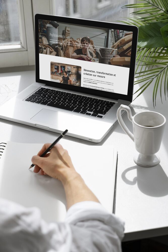 site web sur ordinateur portable